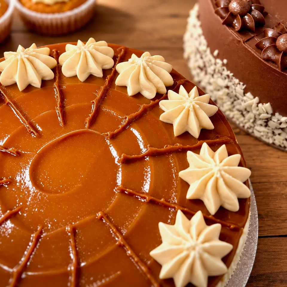 Caramel cheesecake made at Wedges Bakery