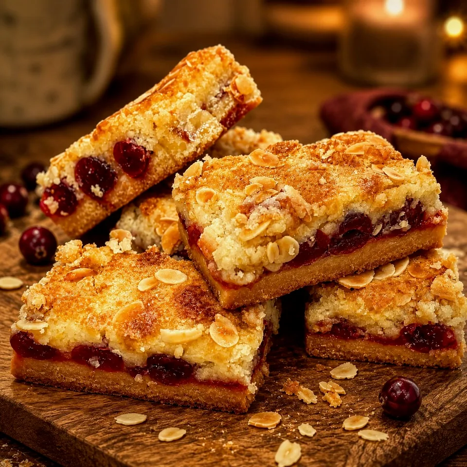Cherry Bakewell slices from Wedges Bakery