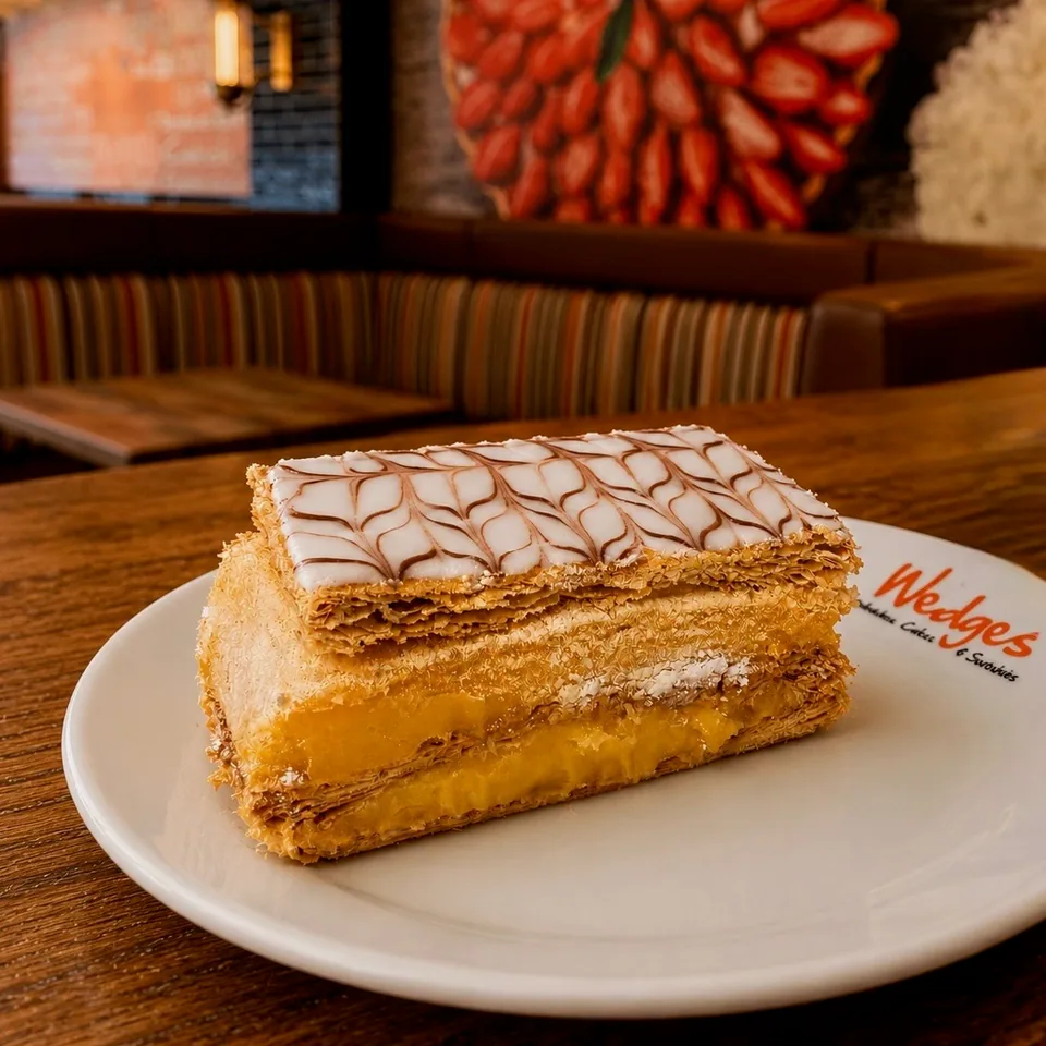 Custard slice from Wedges Bakery