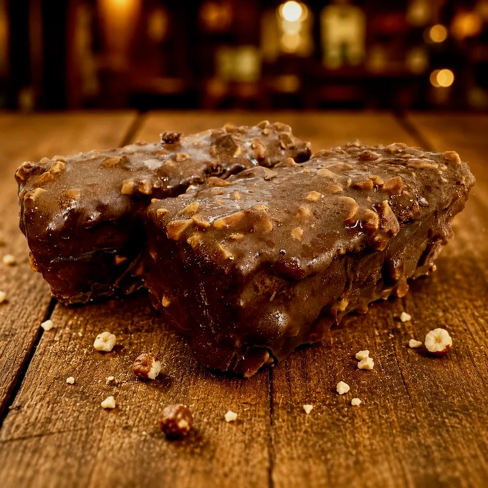 Hazelnut chocolate slices from Wedges Bakery