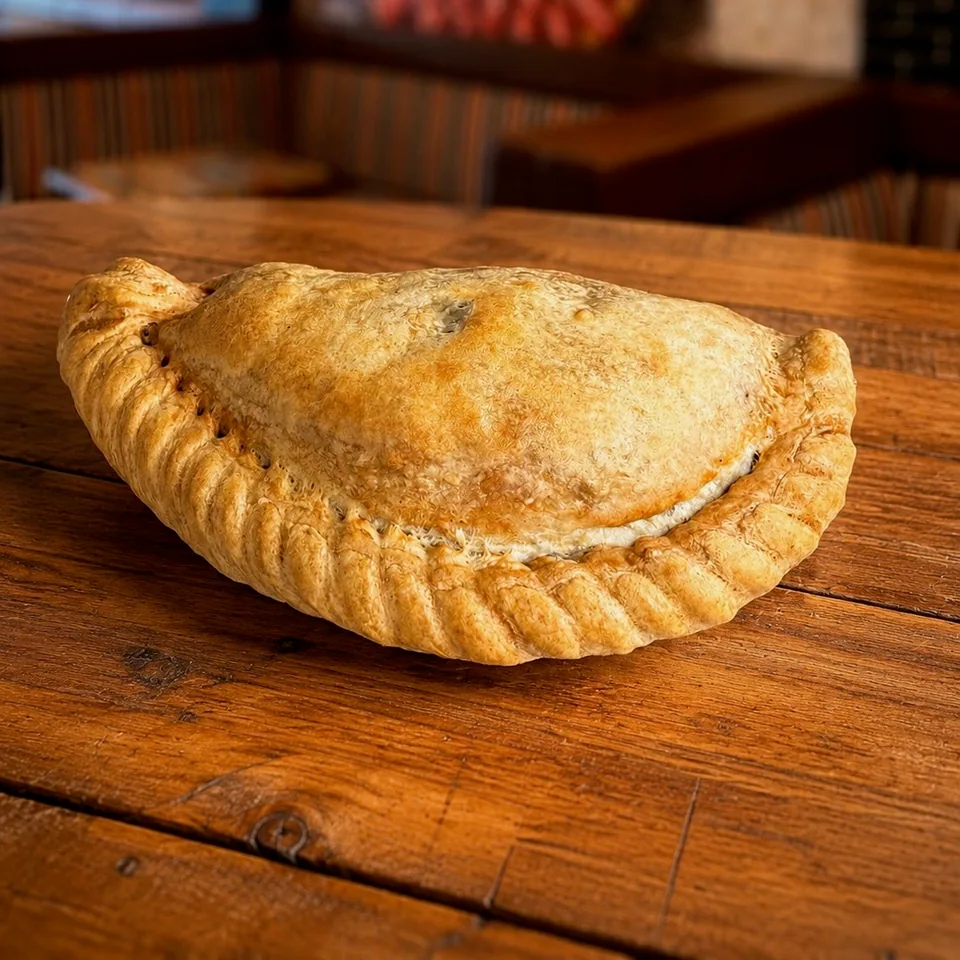 Large steak pasty baked at Wedges Bakery