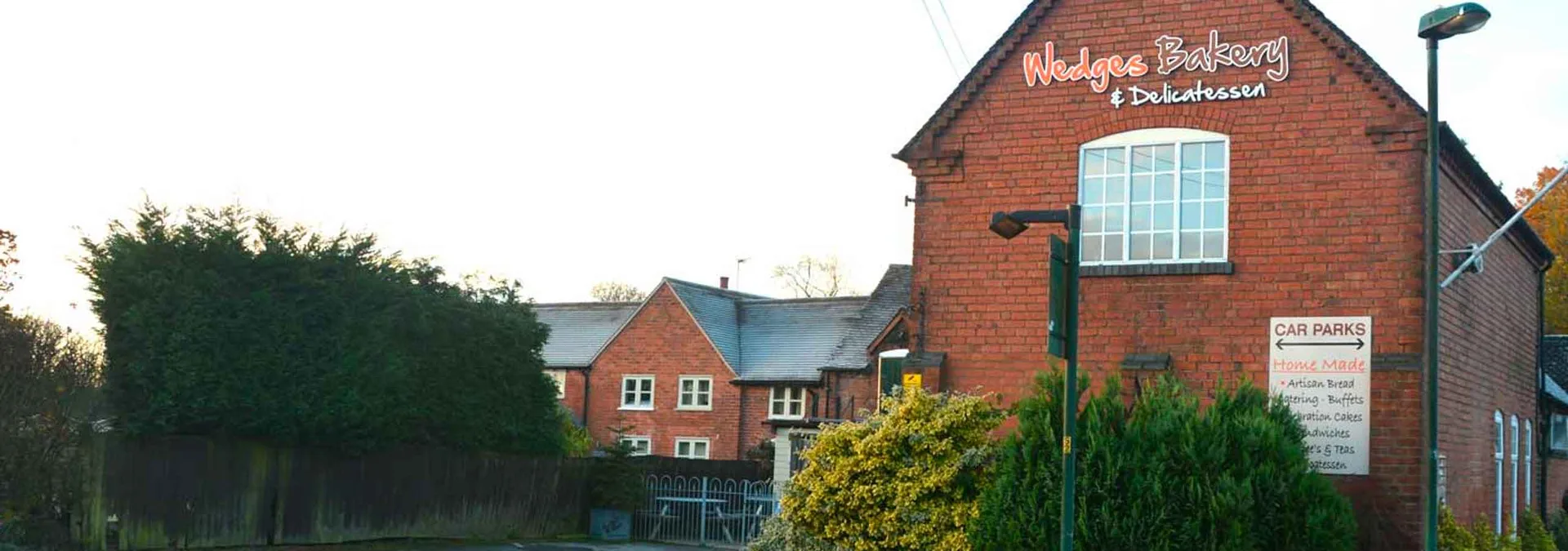Wedges Bakery exterior in Hockley Heath village, the original bakery established in 1850