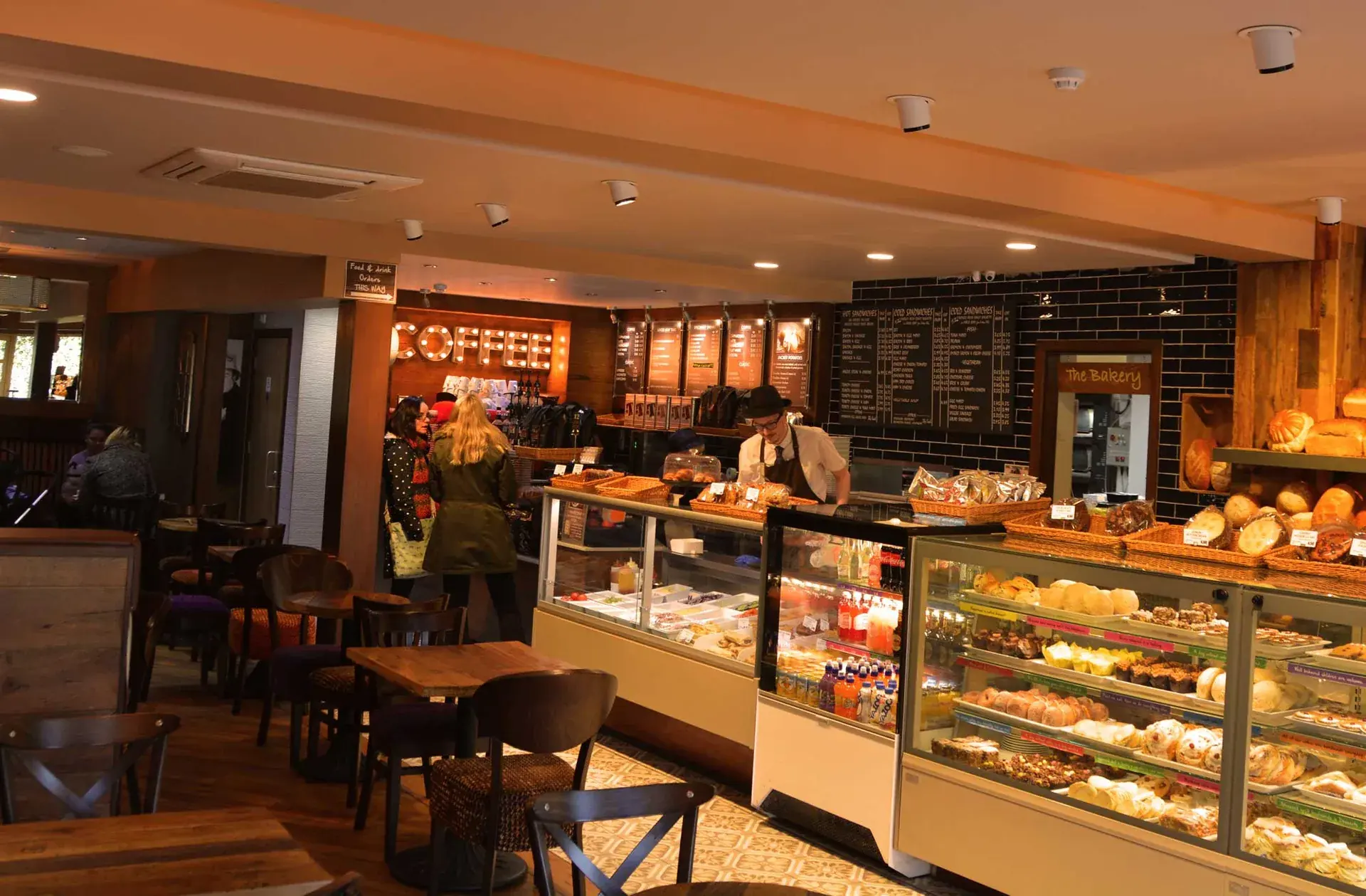Inside Wedges Bakery, Solihull - fresh sandwiches, baked goods and coffee